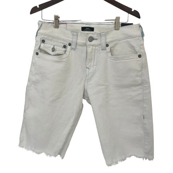 NWT - True Religion Ricky Relaxed Straight Shorts with  Frayed Bottom - Picture 1 of 8